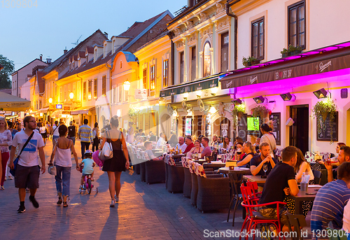 Image of Tourist street restaurant Zagreb Croatia