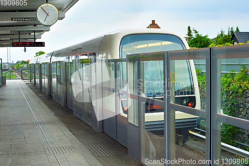 Image of Copenhagen metro train station. Denmark