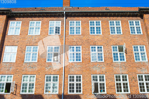 Image of typical apartment building Copenhagen Denmark