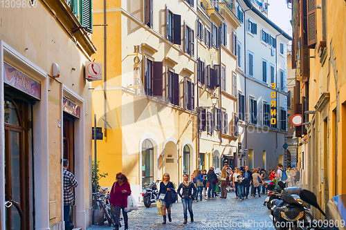 Image of People Old Town street Rome