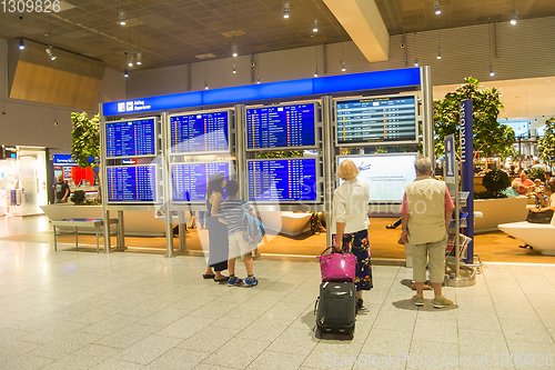 Image of People departure Frankfurt International Airport