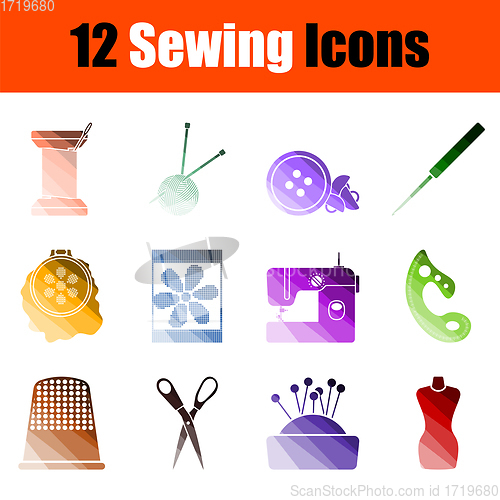 Image of Sewing Icon Set