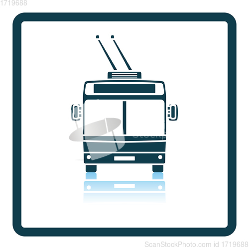 Image of Trolleybus icon front view