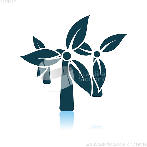 Image of Wind Mill With Leaves In Blades Icon