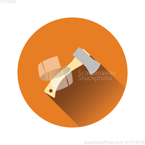 Image of Flat design icon of camping axe 