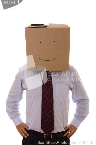 Image of cardboard businessman