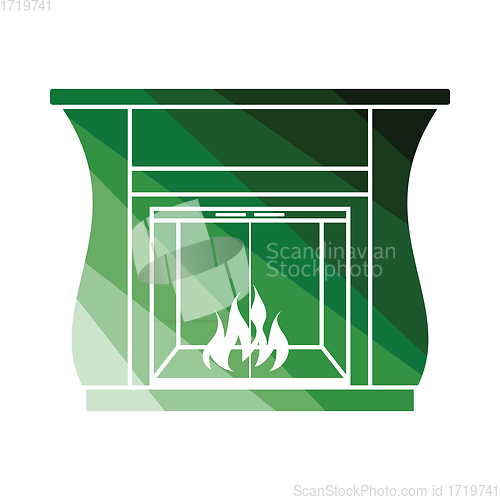 Image of Fireplace with doors icon