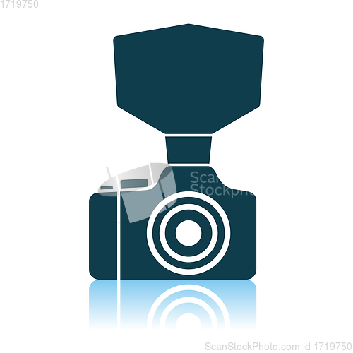 Image of Camera With Fashion Flash Icon