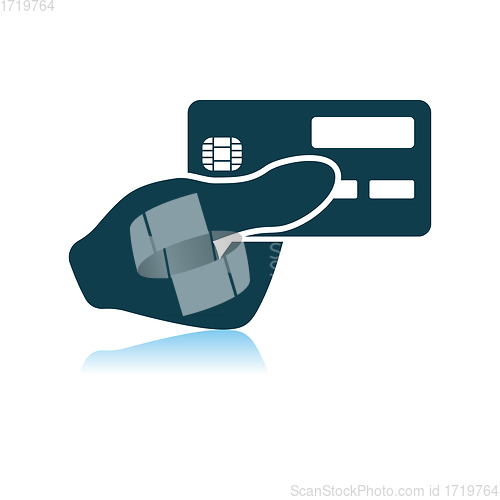 Image of Hand Holding Credit Card Icon