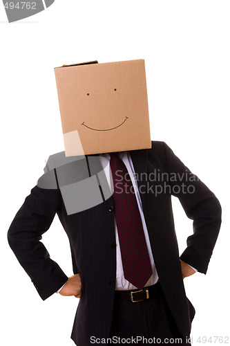 Image of cardboard businessman