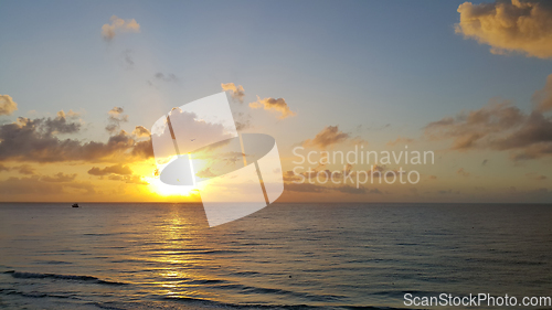 Image of Amazing sunrise at sea in the morning 