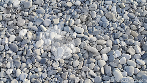 Image of Nature background from gray sea pebbles