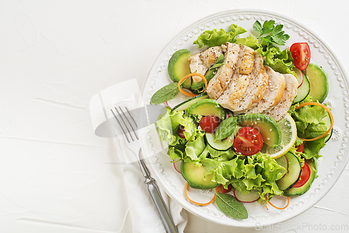 Image of Chicken avocado salad