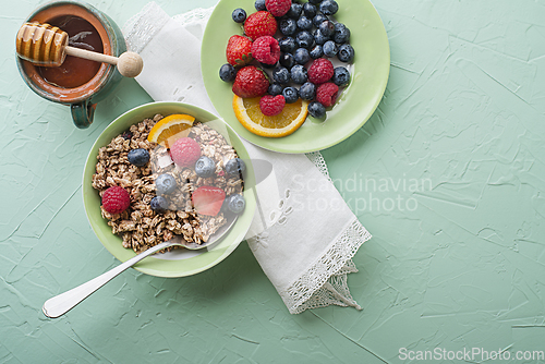 Image of Granola muesli breakfast