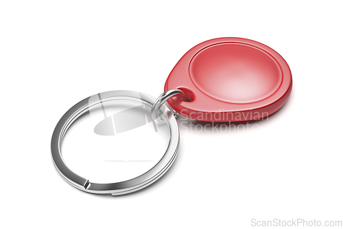 Image of Red RFID keychain tag