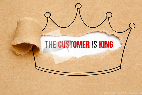 Image of The Customer Is King Business Concept