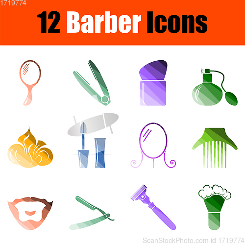 Image of Barber Icon Set