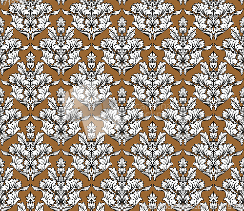 Image of Damask Seamless Outline Pattern