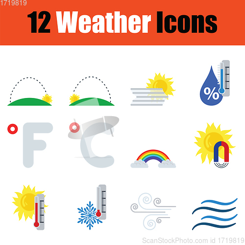 Image of Set of weather icons