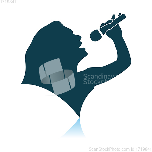 Image of Karaoke Womans Silhouette Icon