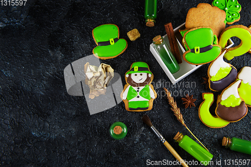 Image of Gingerbreads cookies for Patrick\'s day