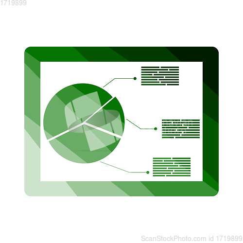 Image of Tablet With Analytics Diagram Icon