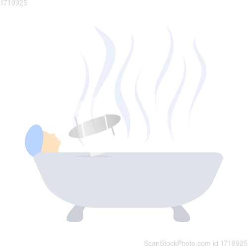 Image of Woman Lying In Bathtub Icon