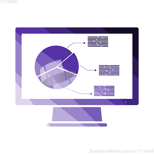 Image of Monitor With Analytics Diagram Icon