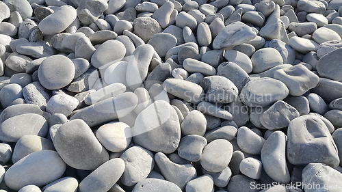 Image of Nature background from gray sea pebbles