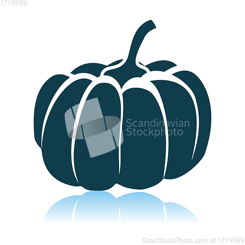 Image of Pumpkin Icon On Gray Background