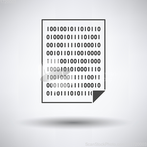 Image of Sheet With Binary Code Icon