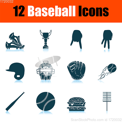 Image of Baseball Icon Set