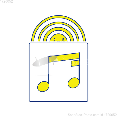 Image of Vinyl record in envelope icon