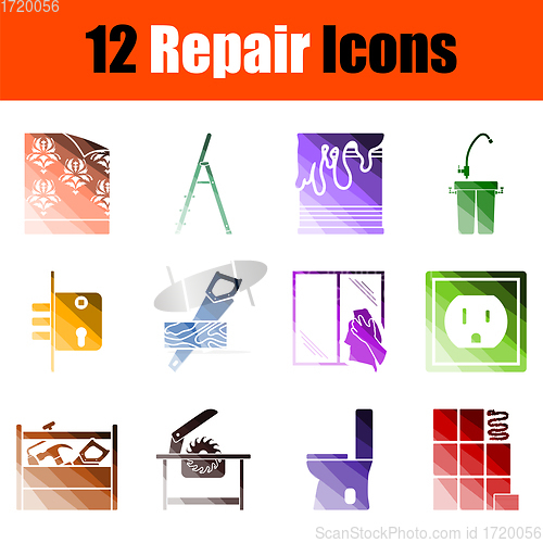 Image of Set of 12 Repair Icons