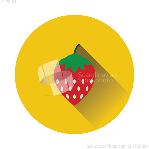 Image of Flat design icon of Strawberry