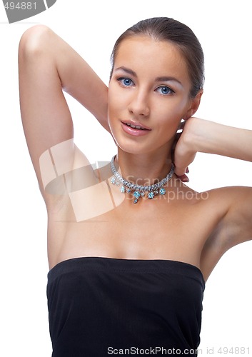 Image of model in necklace