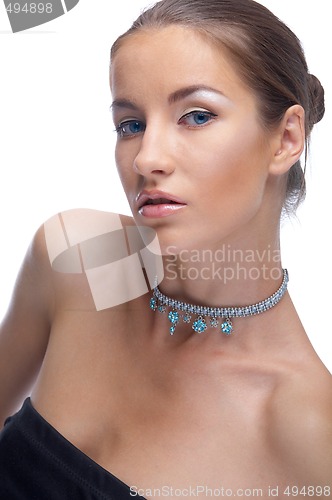 Image of model in necklace