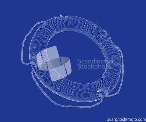 Image of 3D model of lifebuoy ring
