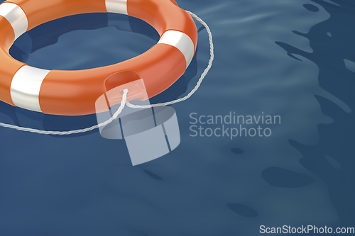 Image of Orange lifebuoy ring