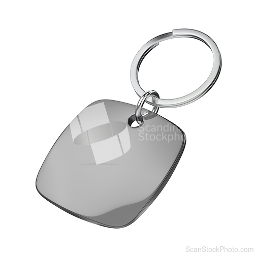 Image of Square plastic keychain