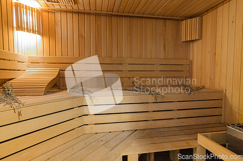 Image of Sauna interior in a private house