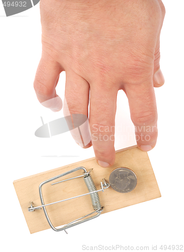 Image of Hand and Mousetrap