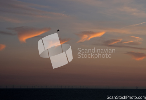 Image of Evening Sky over English Channel