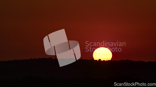 Image of Sunset and Radio Mast