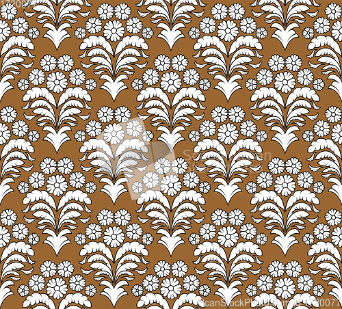 Image of Damask Seamless Outline Pattern