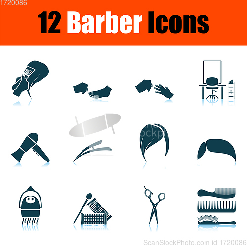 Image of Barber Icon Set
