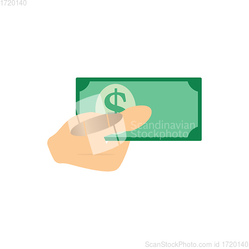 Image of Hand holding money icon