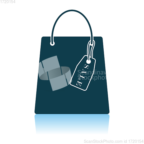 Image of Shopping Bag With Sale Tag Icon