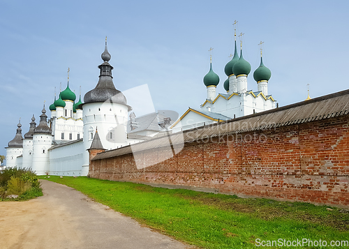 Image of View of the Rostov Kremlin. Golden Ring of Russia. 