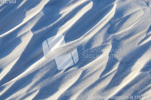 Image of Snowdrifts, field in winter
